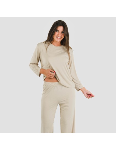 Pijama largo viscosa mujer Pijama largo viscosa mujer
