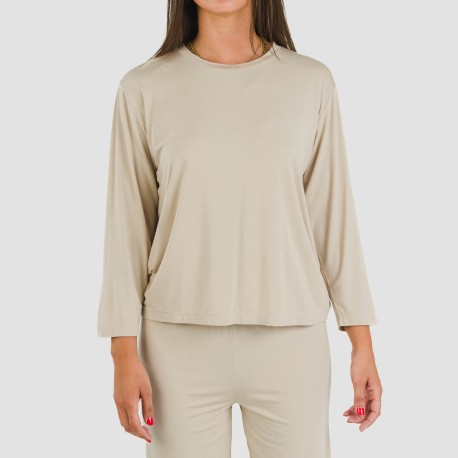 Pijama largo viscosa mujer