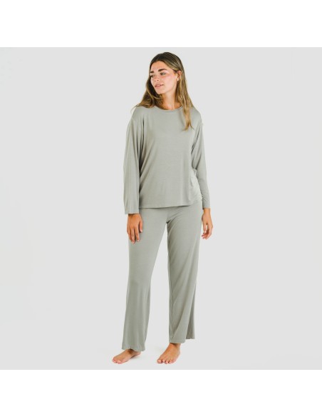 Pijama largo viscosa mujer Pijama largo viscosa mujer