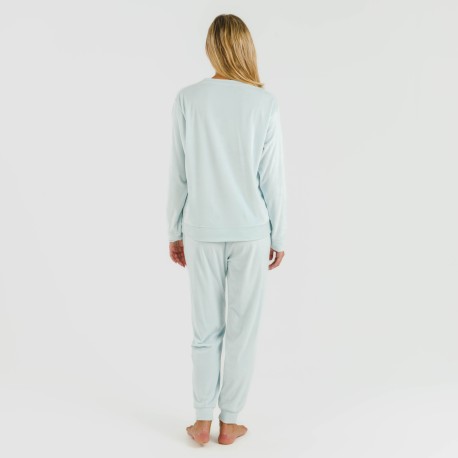 Pijama largo Velvet liso