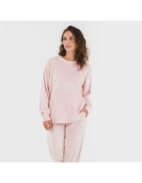 Pijama largo Velvet liso Pijama largo Velvet liso