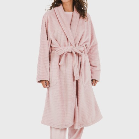 Bata terciopelo Raya lisa