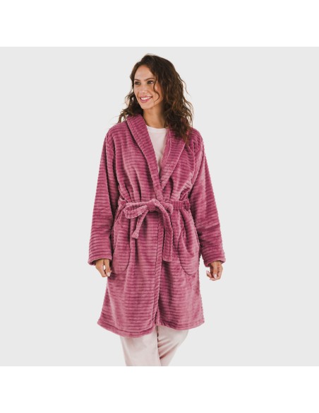 Bata terciopelo Raya lisa