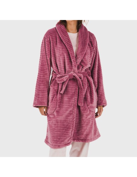 Bata terciopelo Raya lisa