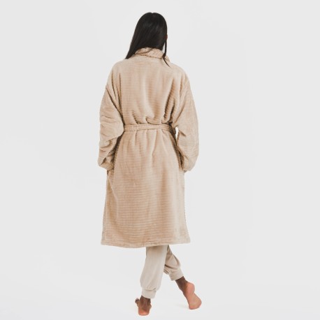 Bata terciopelo Raya lisa