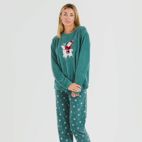 Pijama polar Elf verde frances