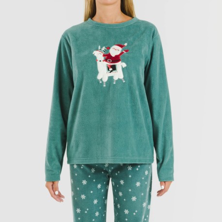 Pijama polar Elf verde frances