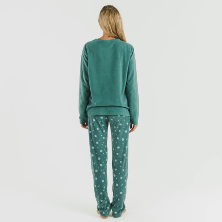 Pijama polar Elf verde frances