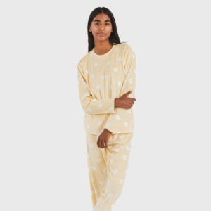 Pijama terciopelo Dula vainilla