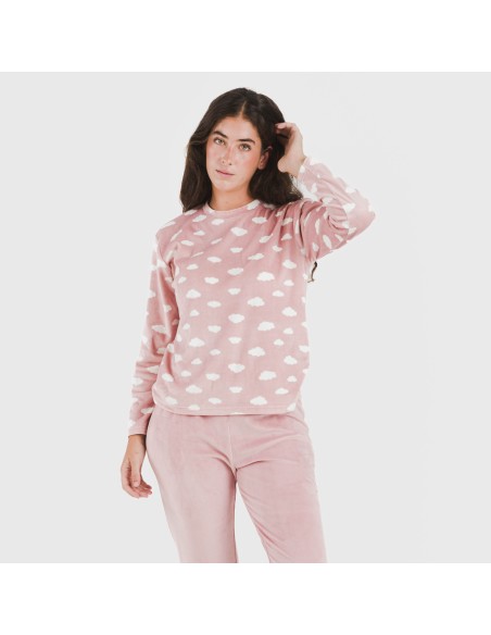 Pijama terciopelo Nubecita rosa palo Pijama terciopelo Nubecita rosa palo