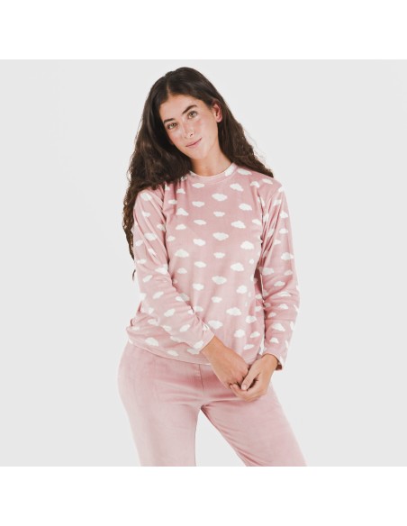 Pijama terciopelo Nubecita rosa palo Pijama terciopelo Nubecita rosa palo