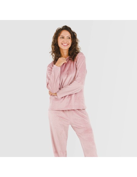 Pijama terciopelo Lolenda malva rosa Pijama terciopelo Lolenda malva rosa