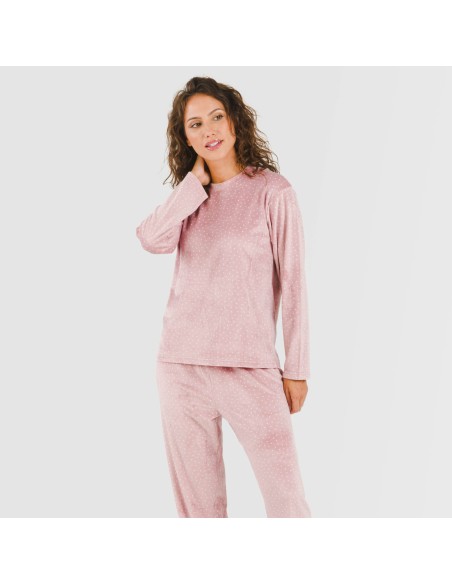 Pijama terciopelo Lolenda malva rosa Pijama terciopelo Lolenda malva rosa