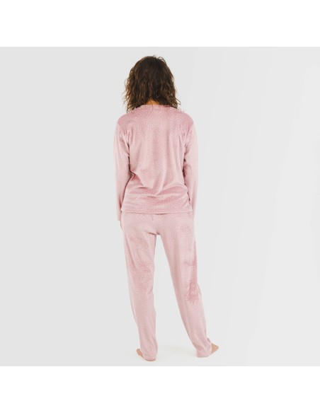 Pijama terciopelo Lolenda malva rosa Pijama terciopelo Lolenda malva rosa