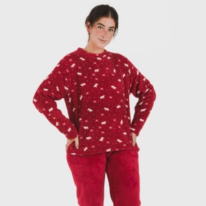 Pijama coral Cody burdeos 2