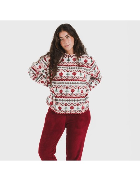 Pijama coral Joshie burdeos Pijama coral Joshie burdeos