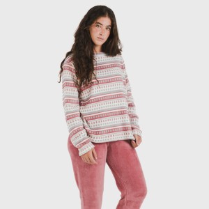 Pijama coral Giulia malva rosa 2