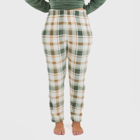 Pijama coral Cuadro Noric verde