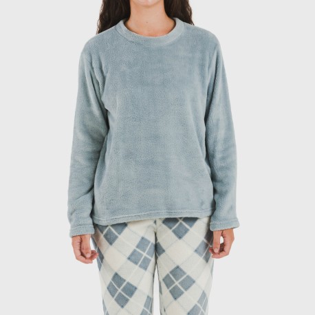 Pijama coral Cuadro Guima indigo