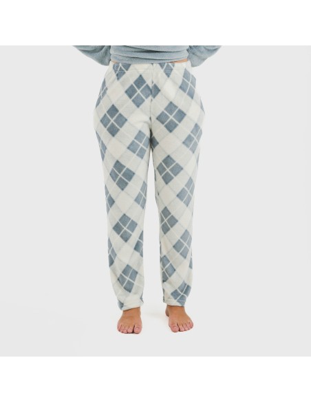 Pijama coral Cuadro Guima indigo Pijama coral Cuadro Guima indigo