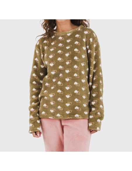 Pijama coral Estelle rosa Pijama coral Estelle rosa