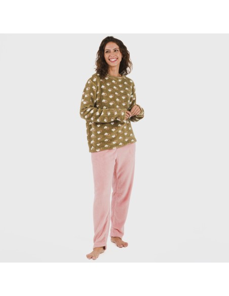 Pijama coral Estelle rosa Pijama coral Estelle rosa