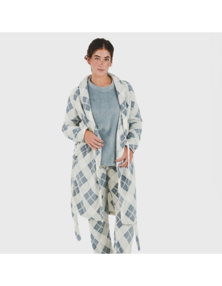 Bata coral Cuadro Guima indigo Bata coral Cuadro Guima indigo