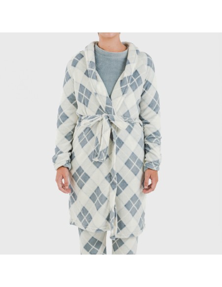 Bata coral Cuadro Guima indigo Bata coral Cuadro Guima indigo