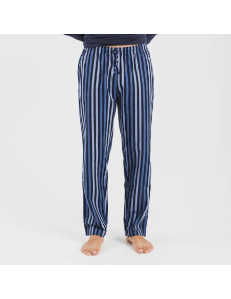 Pijama hombre franela Raya Vinicius azul Pijama hombre franela Raya Vinicius azul