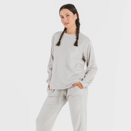 Pijama largo Velvet liso