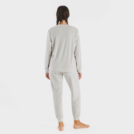 Pijama largo Velvet liso