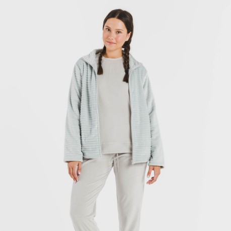 Sudadera terciopelo Raya lisa