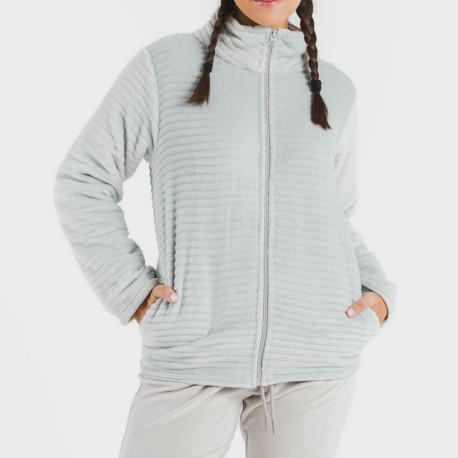 Sudadera terciopelo Raya lisa