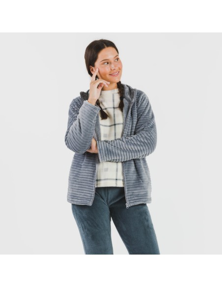 Sudadera terciopelo Raya lisa