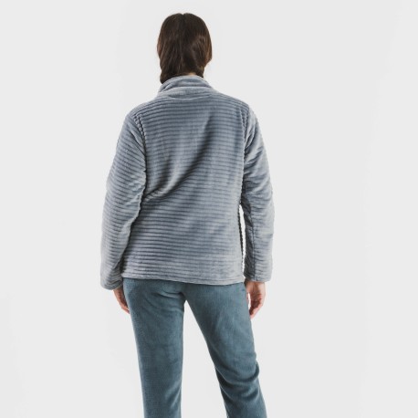 Sudadera terciopelo Raya lisa