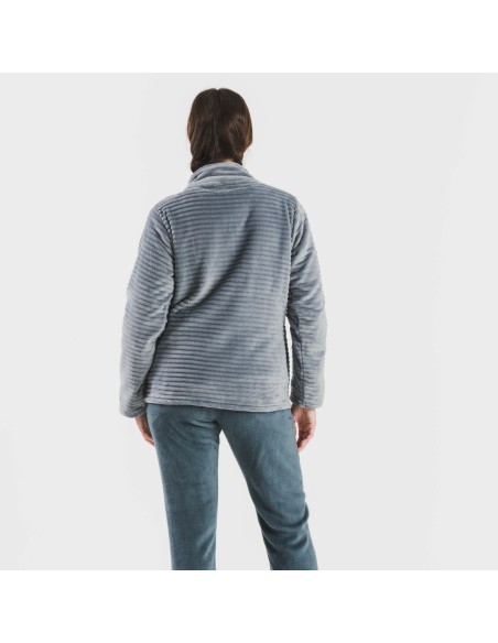 Sudadera terciopelo Raya lisa