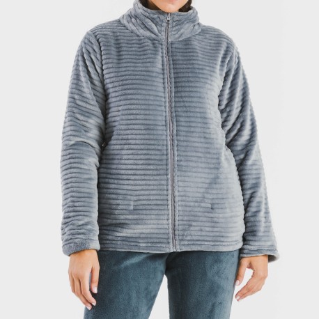 Sudadera terciopelo Raya lisa