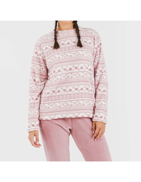 Pijama coral Candy malva rosa Pijama coral Candy malva rosa