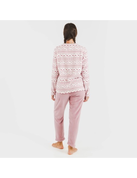 Pijama coral Candy malva rosa Pijama coral Candy malva rosa