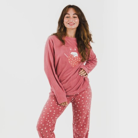 Pijama polar Dada rosa