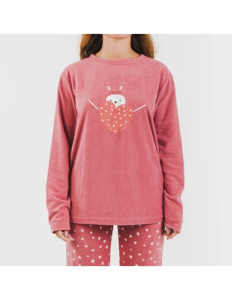 Pijama polar Dada rosa Pijama polar Dada rosa