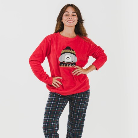 Pijama polar Eiko rojo