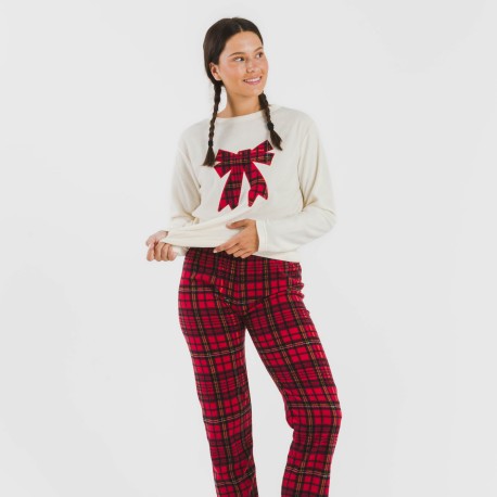 Pijama polar Lazo rojo