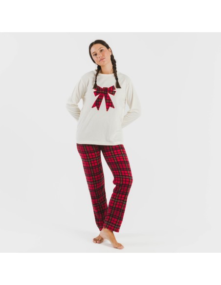 Pijama polar Lazo rojo