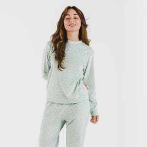 Pijama terciopelo Natalie verde tiffany
