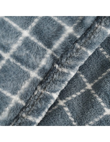 Manta coral Cuadro Pruden azul azafata