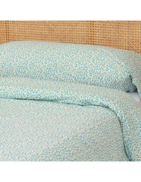 Funda nórdica algodón percal Uriva verde tiffany Funda nórdica algodón percal Uriva verde tiffany