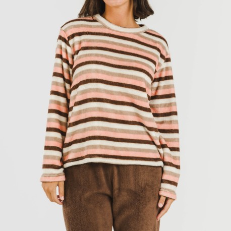 Pijama coral Raya Norma chocolate