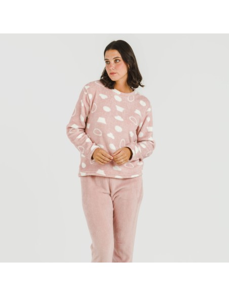 Pijama coral Papiro rosa Pijama coral Papiro rosa