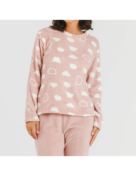 Pijama coral Papiro rosa Pijama coral Papiro rosa
